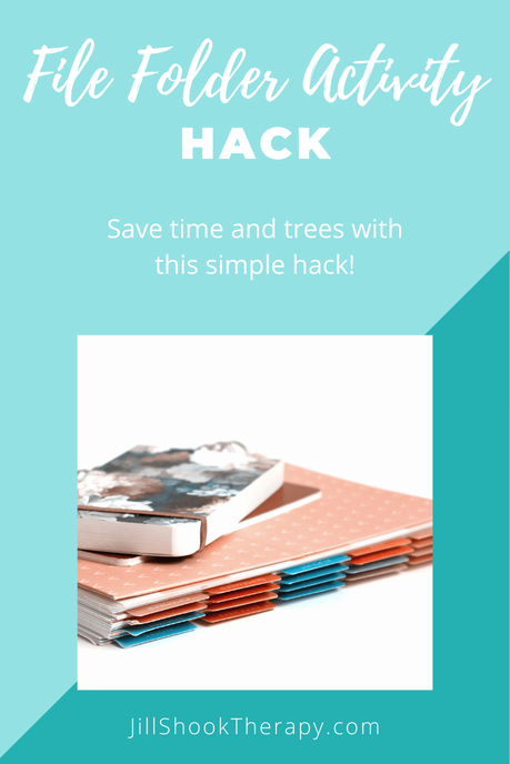 File Folder Activity Hack by Jill Shook Therapy. Save time and cutting with this trick! 